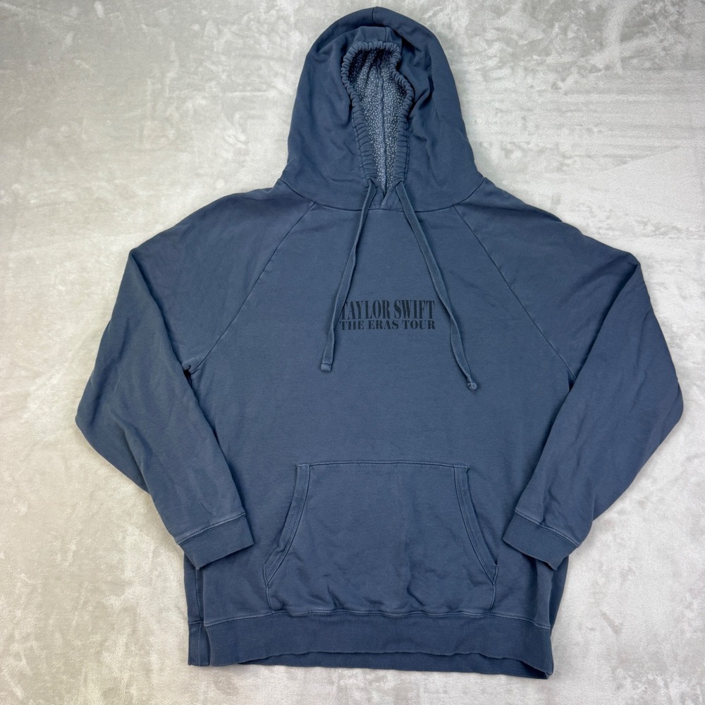 Taylor Swift‎ Eras Tour Hoodie Unisex XL Blue Relaxed Concert 2023 2024